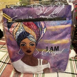 Elegant Purple 'I Am Royal' Crossbody Bag